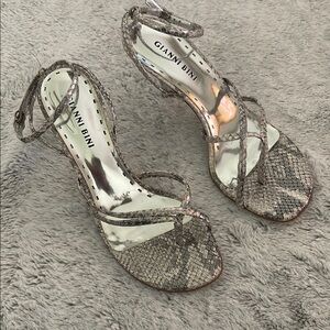 Gianni Bini Women's Snakeskin Strappy Heels